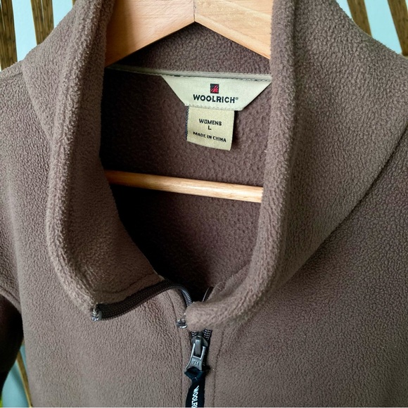 Woolrich Fleece Fall Jacket Woman’s Hickory US Large Brown - Picture 7 of 7
